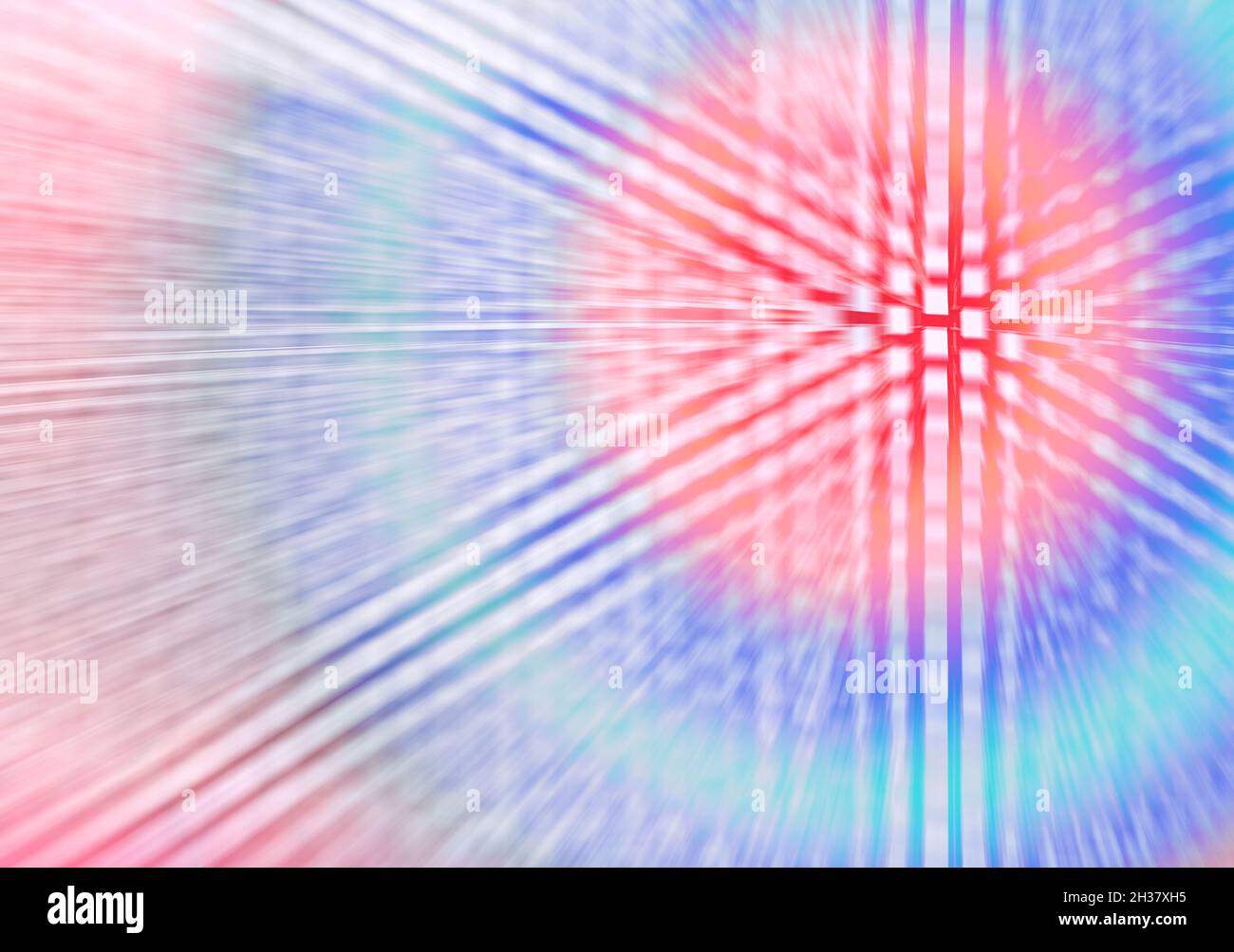 Abstract motion blurred zoomed futuristic background. Stock Photo