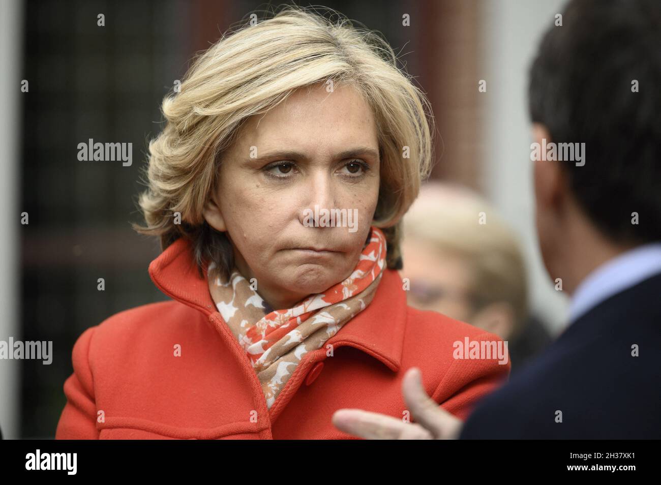 Valerie Pecresse at the Emile Zola house in Medan, near Paris, on