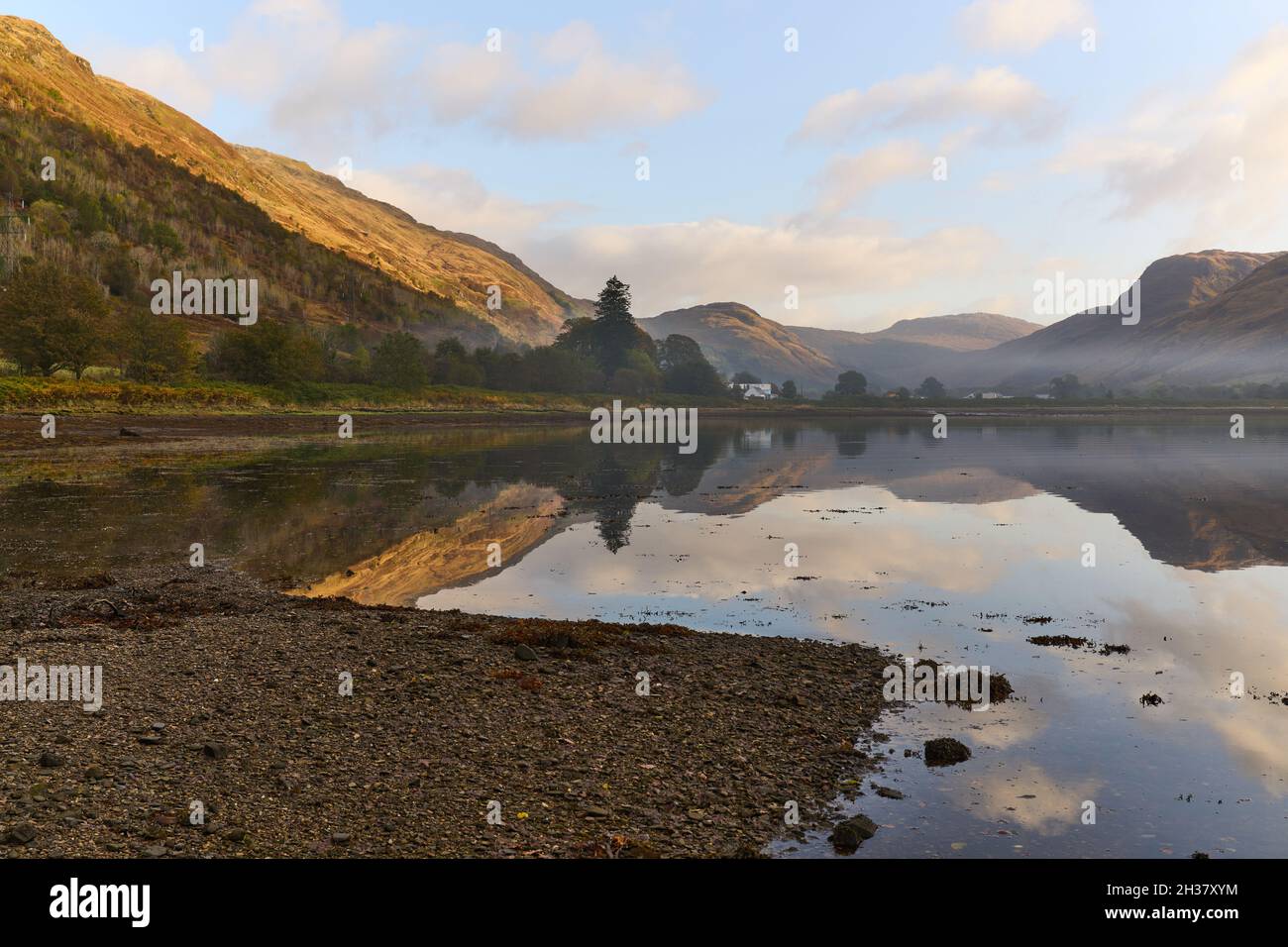 A view of Loch Carron, looking towards New Kelso. Stock Photo