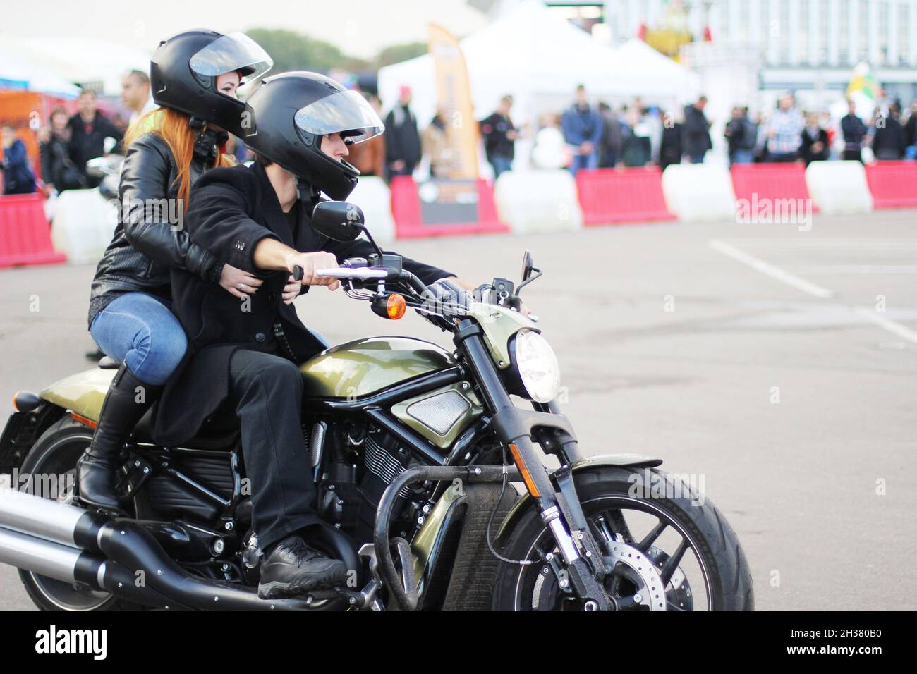 2016. Minsk, biker festival. Girl 