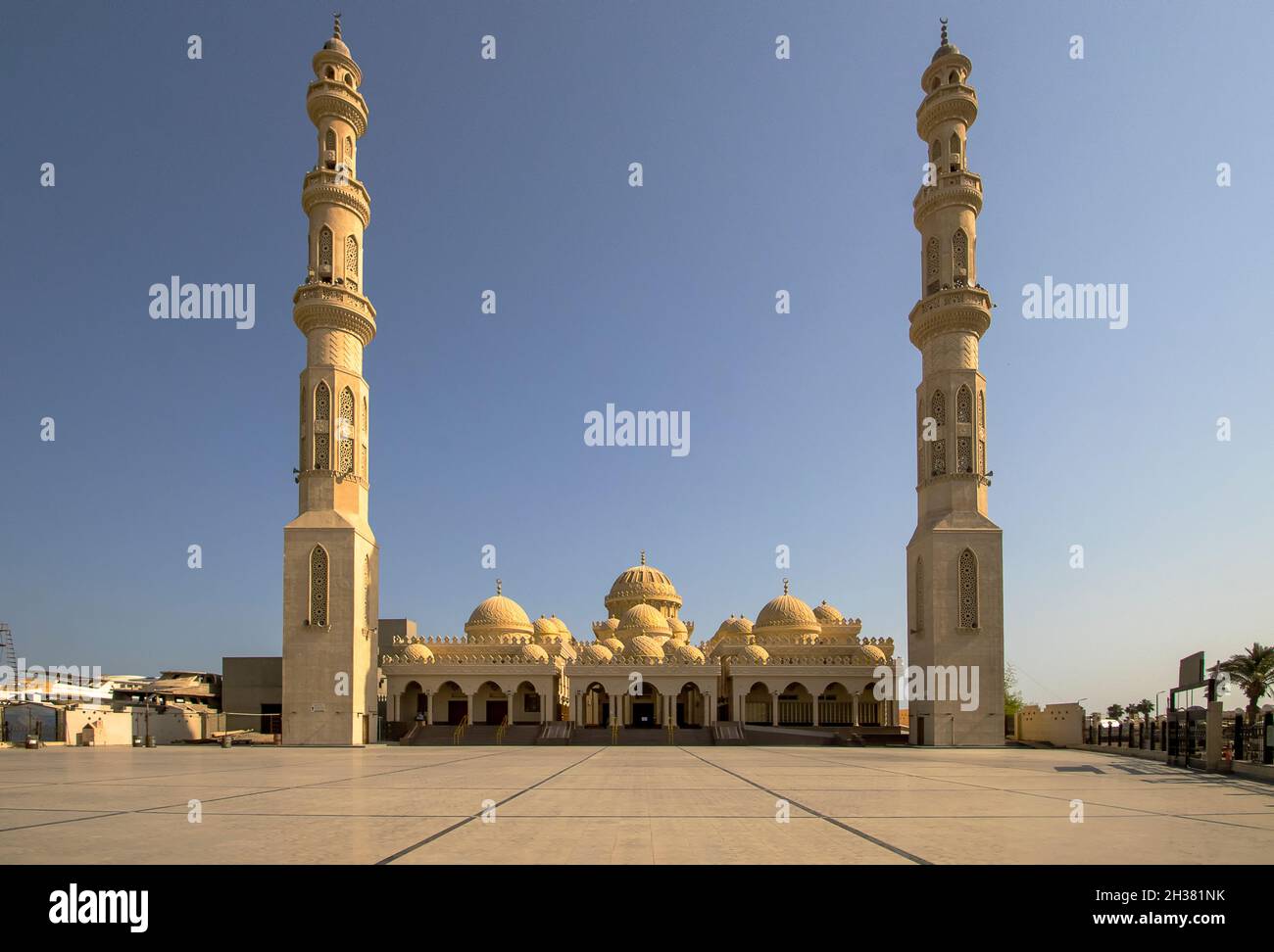 The Al Mina Mosque in the city of Hurghada in Egypt Stock Photo