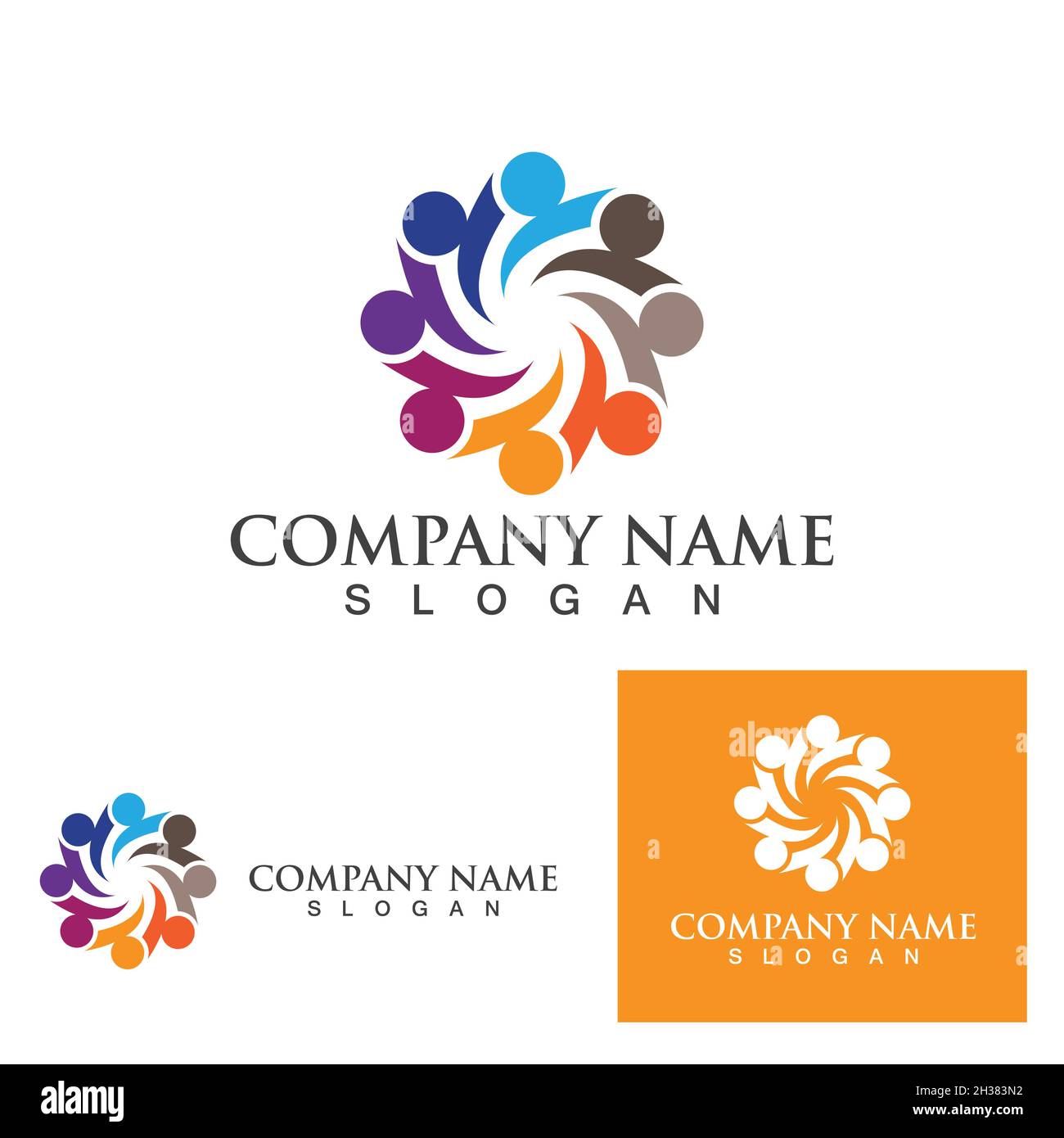 Community, network and social icon design template Stock Vector Image ...