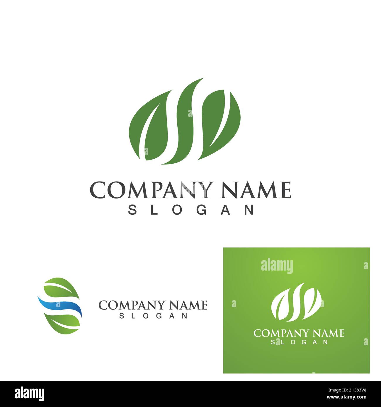 Leaf tree green logo and symbol vector Stock Vector Image & Art - Alamy