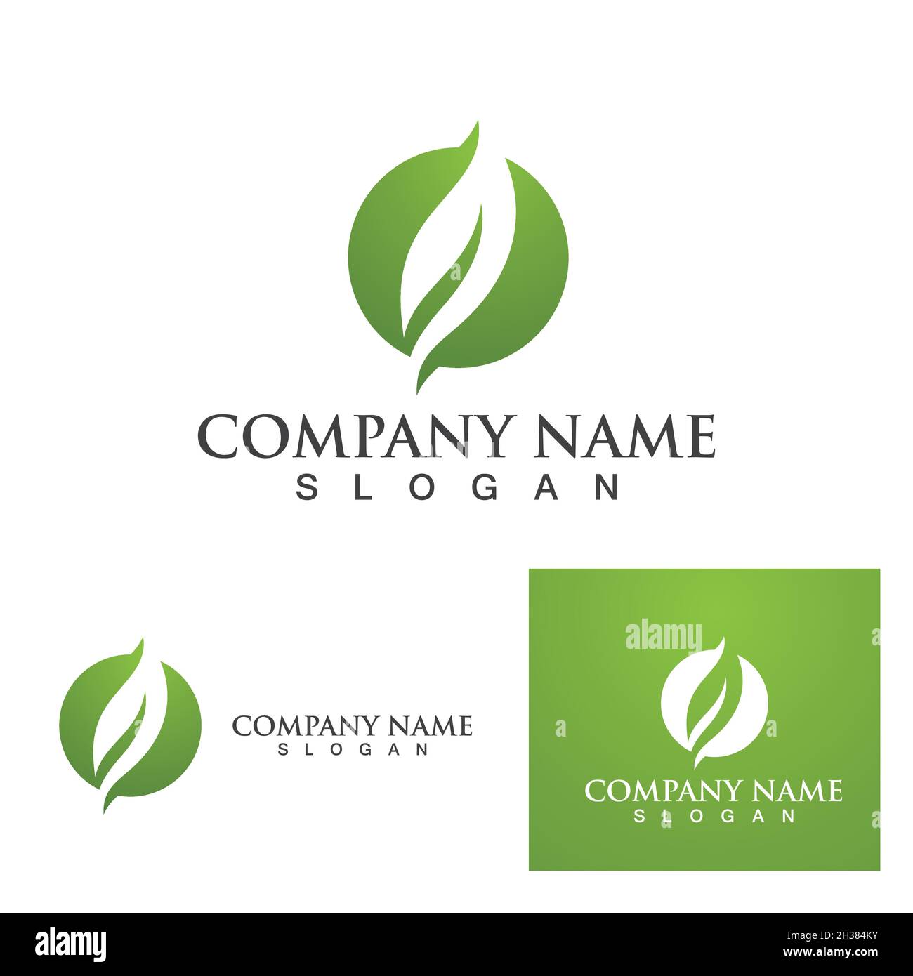 Logos of green Tree leaf ecology nature element vector Stock Vector ...