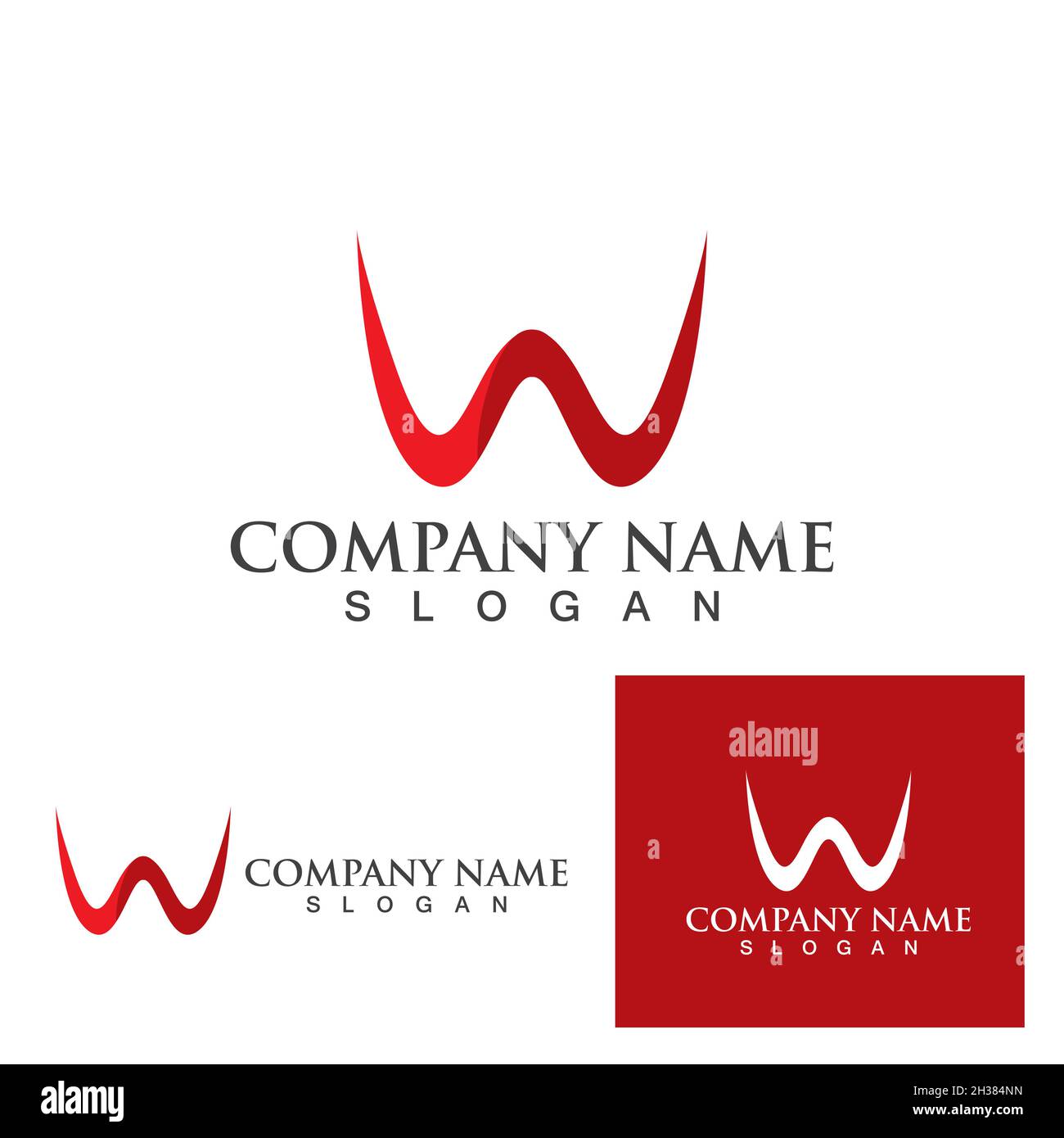 Custom Vector W W Letter Logo Template vector illustration design Stock Vector Image ...