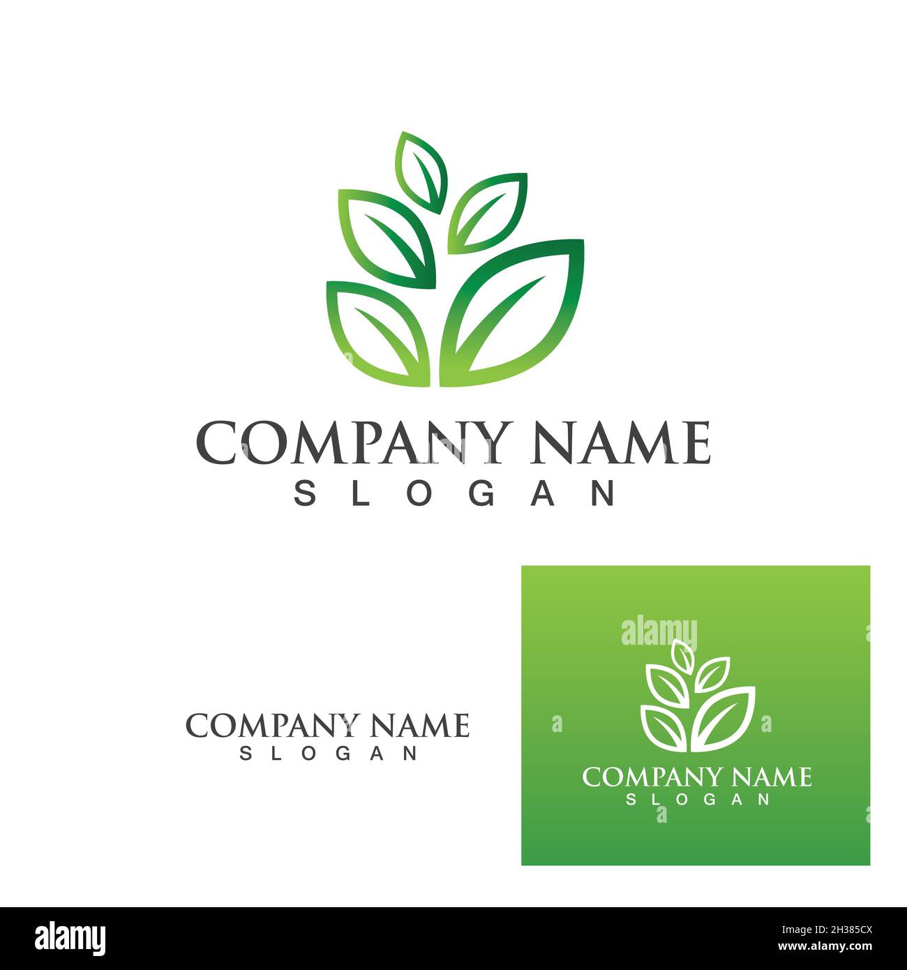 Logos of green Tree leaf ecology nature element vector Stock Vector ...