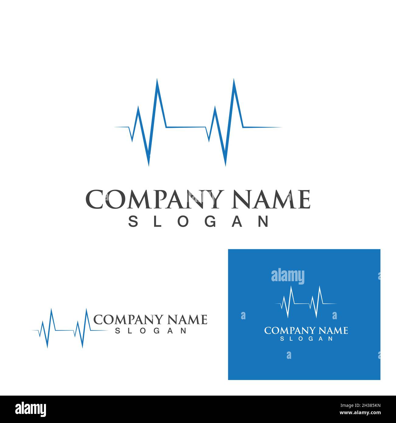 Heart beat wave line logo vector Stock Vector Image & Art - Alamy