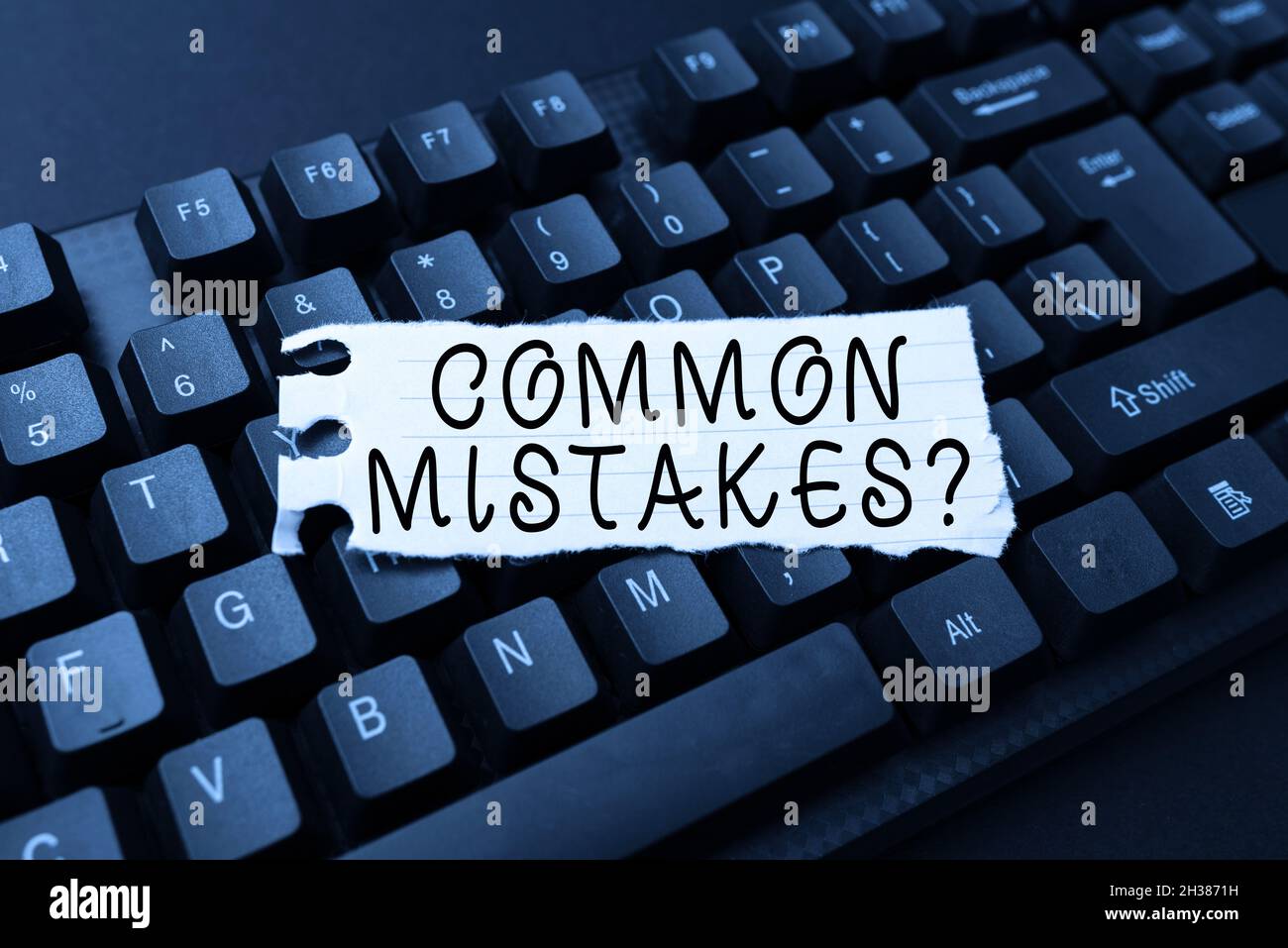 Text sign showing Common Mistakes Question. Word for repeat act or judgement misguided making something wrong Sending New Messages Online, Creating Stock Photo