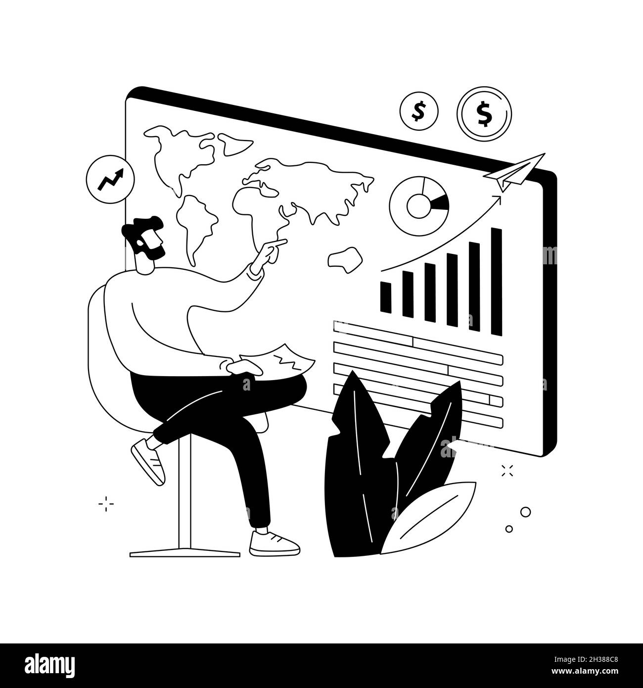 Business trend abstract concept vector illustration Stock Vector Image ...