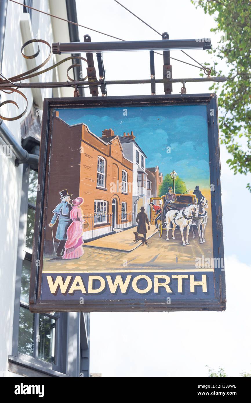 Sign signs the broad street tavern street period pavement houses hires