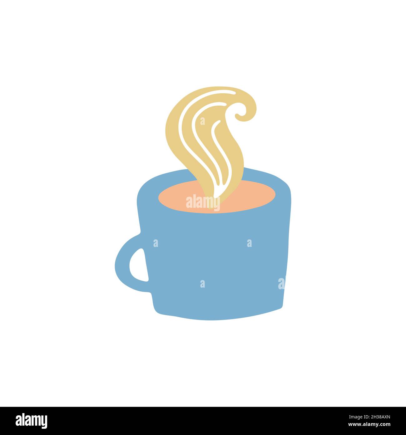 Mug of hot drink hand drawn outline doodle icon. Coffee mug vector,  isolated on white background Stock Vector Image & Art - Alamy