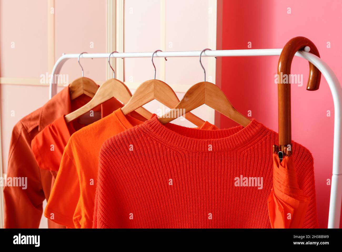 Bright red clothes hi-res stock photography and images - Alamy