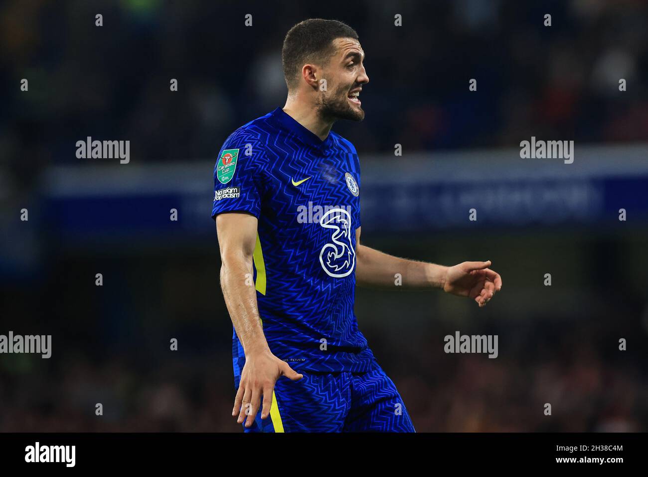 Mateo Kovačic #8 of Chelsea calls for the ball Stock Photo