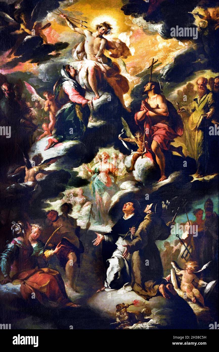 Il Paradiso -Heaven, Vision of San Domenico,1620-23 Bernardo Strozzi 1582-1644, Italy, Italian, Stock Photo