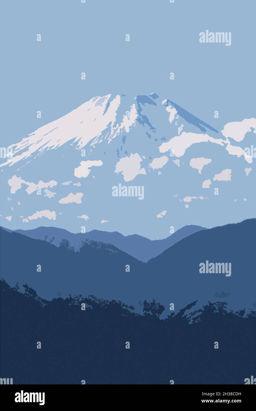 Illustration image of Mt. Fuji Stock Photo - Alamy