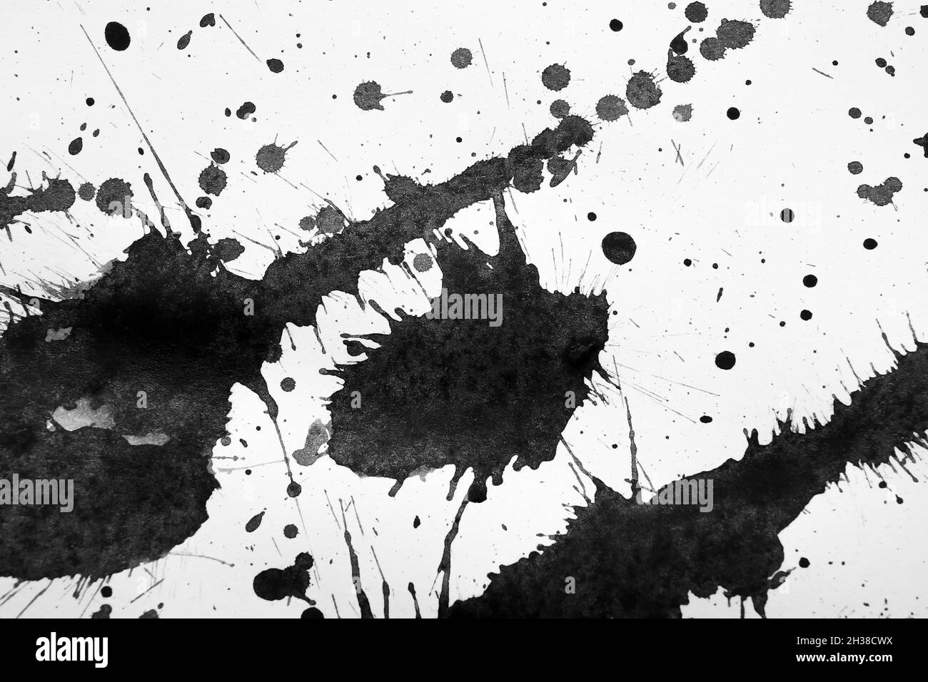 Ink spots on white paper Stock Photo Alamy