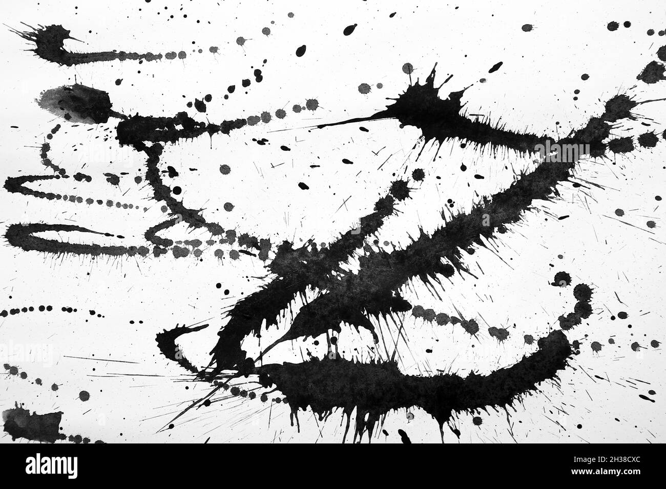 Ink spots on white paper Stock Photo Alamy