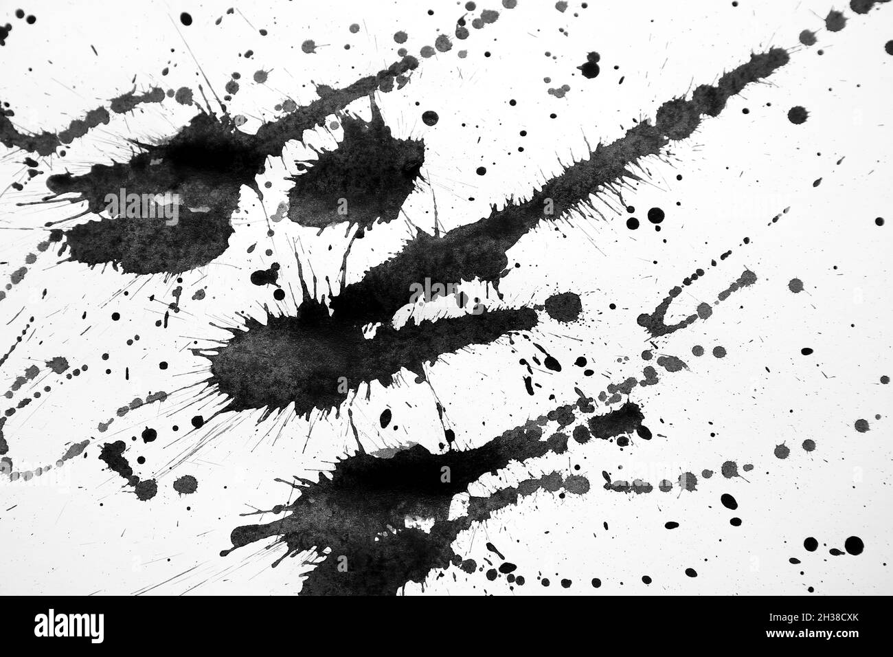 Ink spots on white paper Stock Photo Alamy