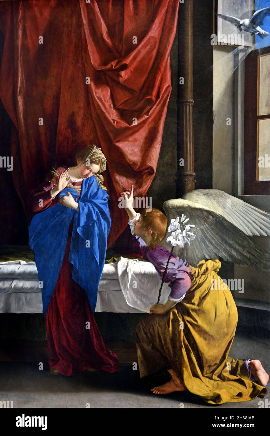 Annunciation - Annunciazione 1623  by Gentileschi, Orazio (1562-1647), Italy, Italian, Stock Photo