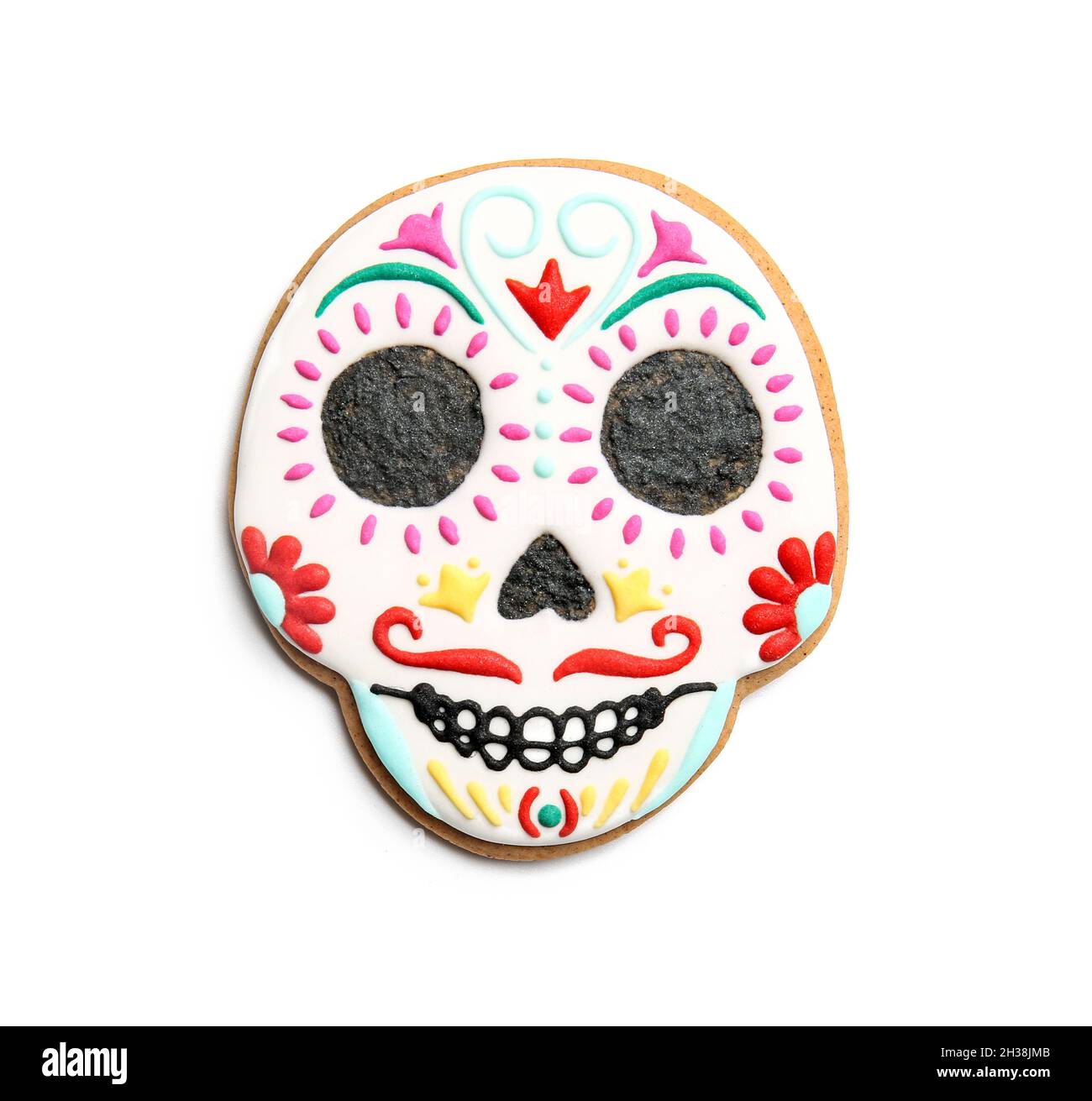 Skull shaped cookie for Mexico's Day of the Dead (El Dia de Muertos) on ...