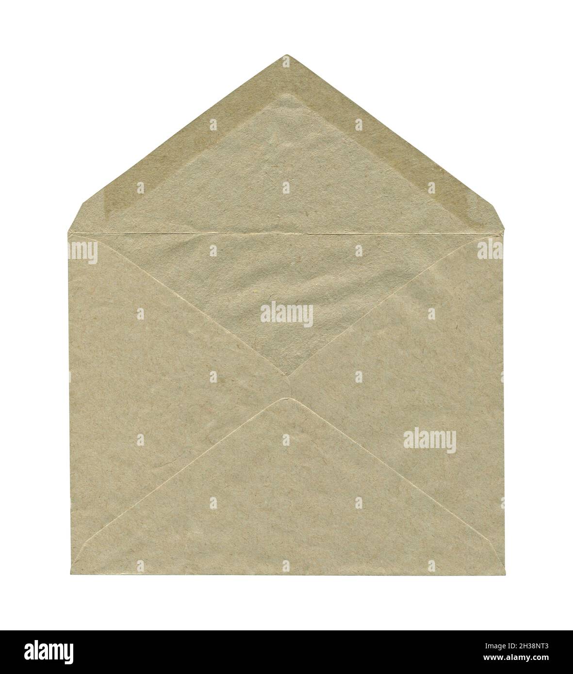 Brown and beige paper mail envelope on a white background. Can be used
