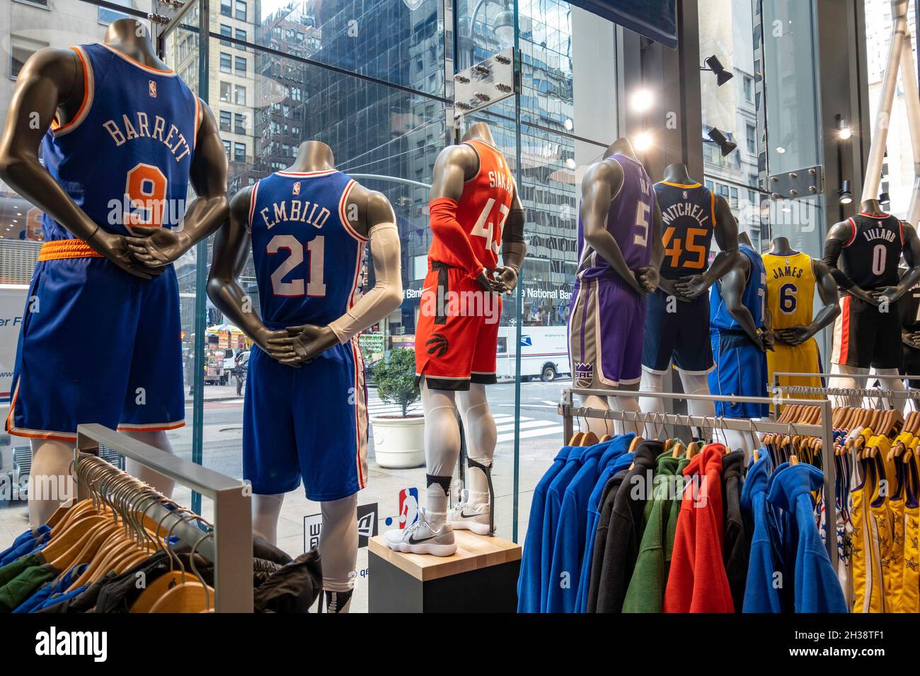 NBA flagship store for the professional basketball teams branded