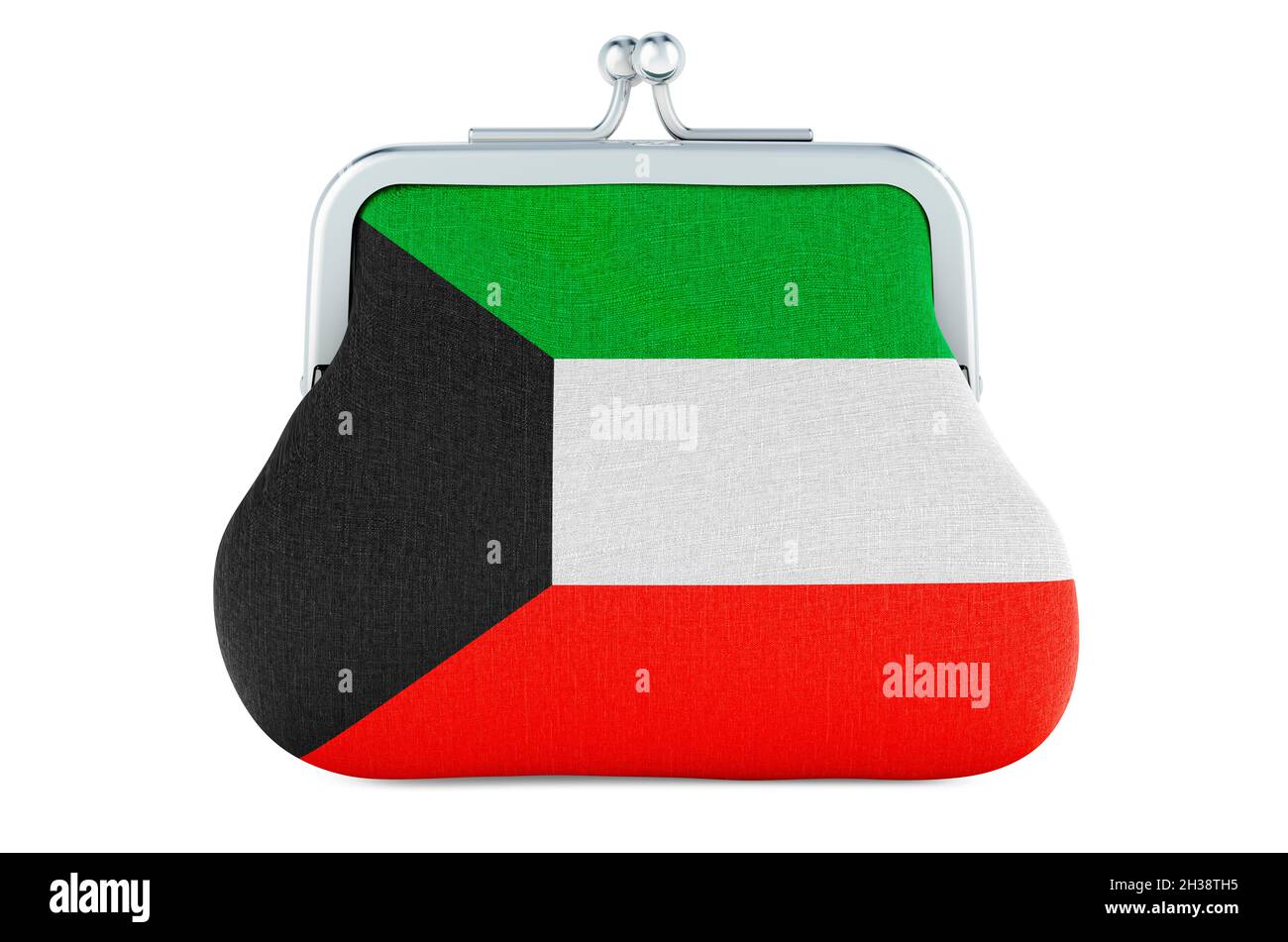 Coin purse with Kuwaiti flag. Budget, investment or financial, banking