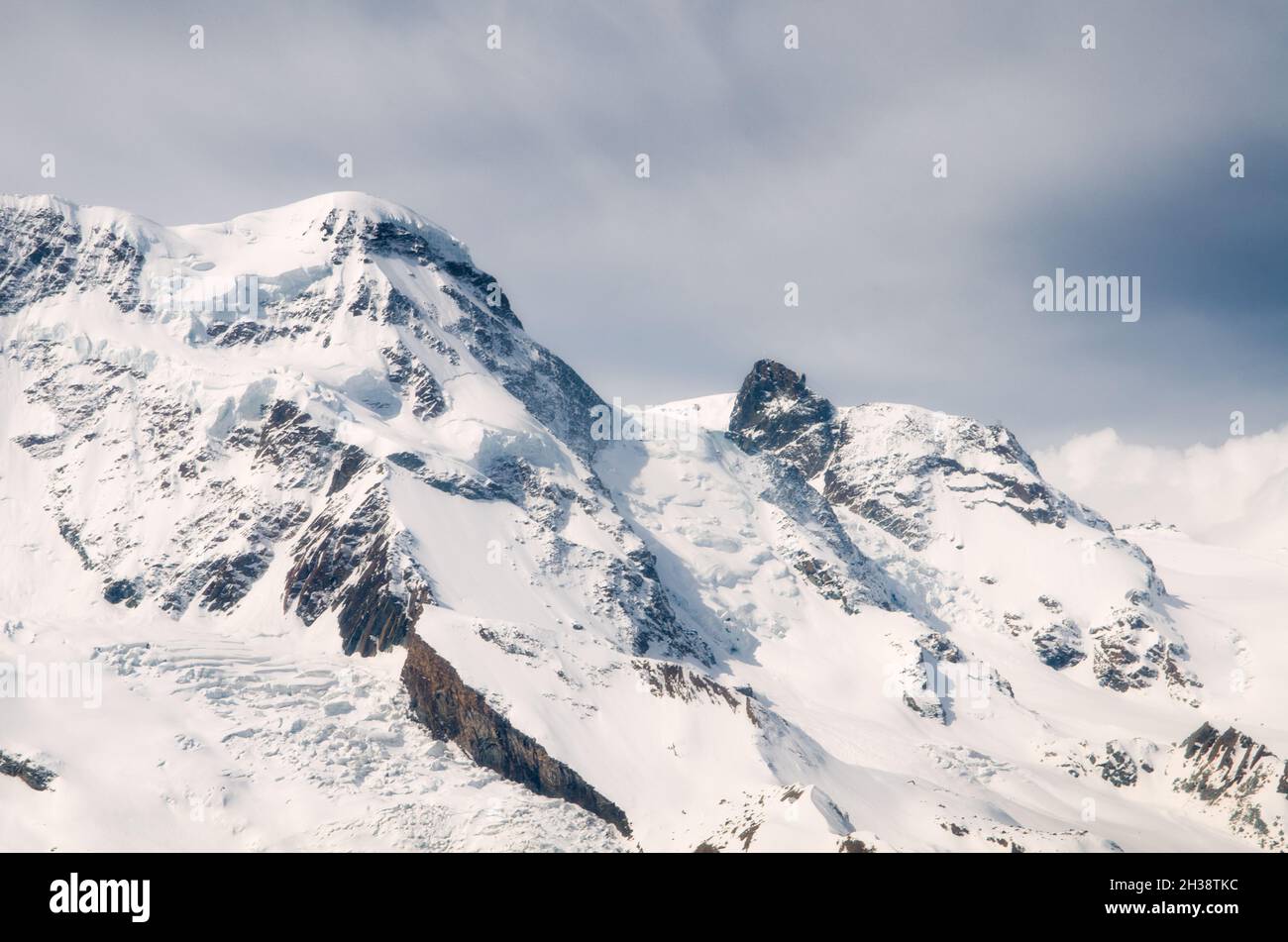 Swiss Alps mountains peaks Stock Photo