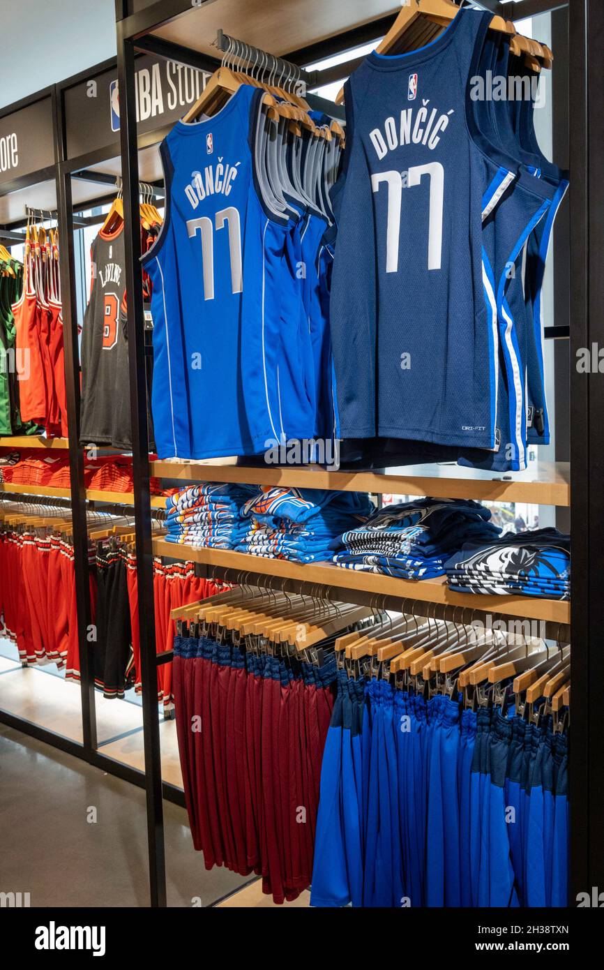 NBA flagship store for the professional basketball teams branded