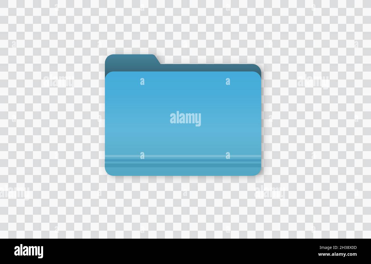 Blue folder flat vector icon isolated on a transparent background ...