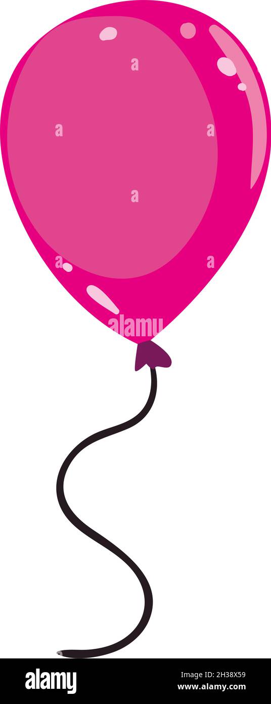 pink balloon illustration over white Stock Vector Image & Art - Alamy