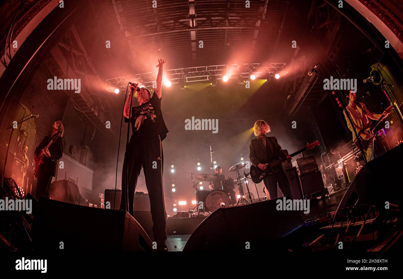 Fontaines DC at the O2 Academy, Bournemouth, UK. 26 October 2021.Credit: Charlie Raven/Alamy Live News Stock Photo