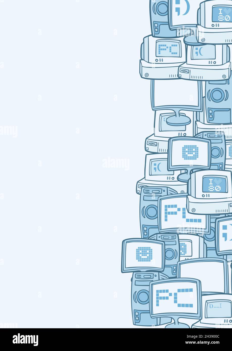 Blue pc Stock Vector