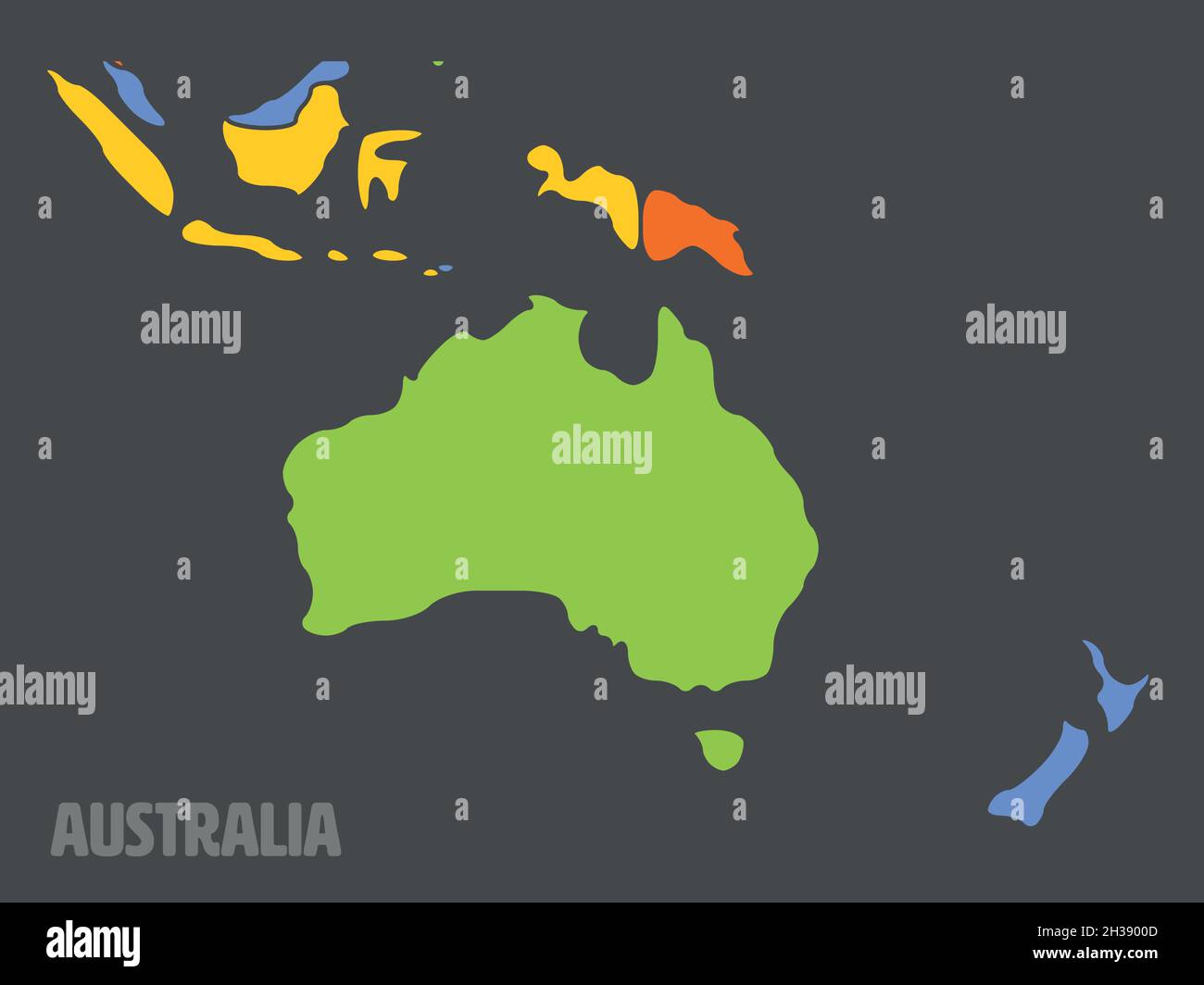 Smooth map of Australia continent Stock Vector Image & Art - Alamy