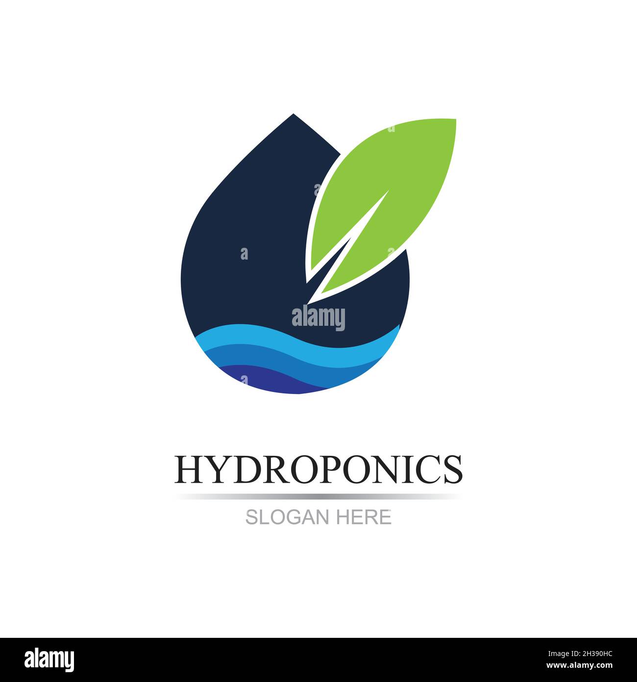 hydroponics logo vector illustration design template Stock Vector Image