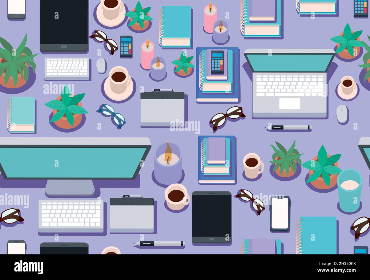 work space seamless Stock Vector Image & Art - Alamy