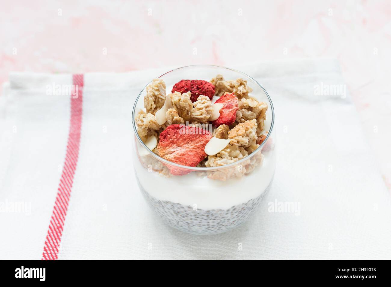 Premium Photo  Chia seed milk pudding and dry seeds in glass jars