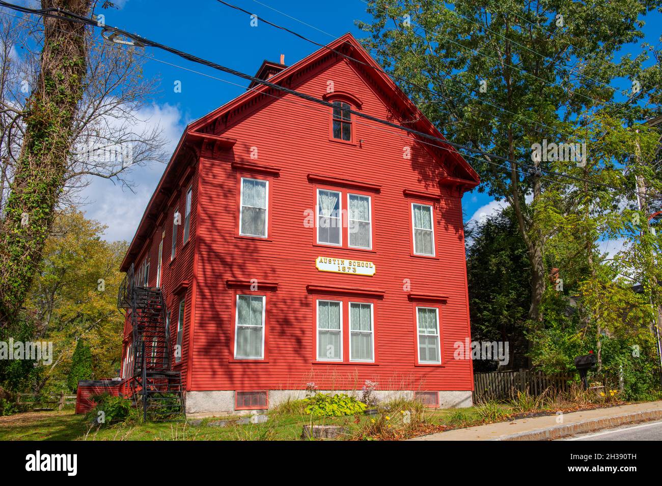 Austin School historic building, built in 1873, is located at 105