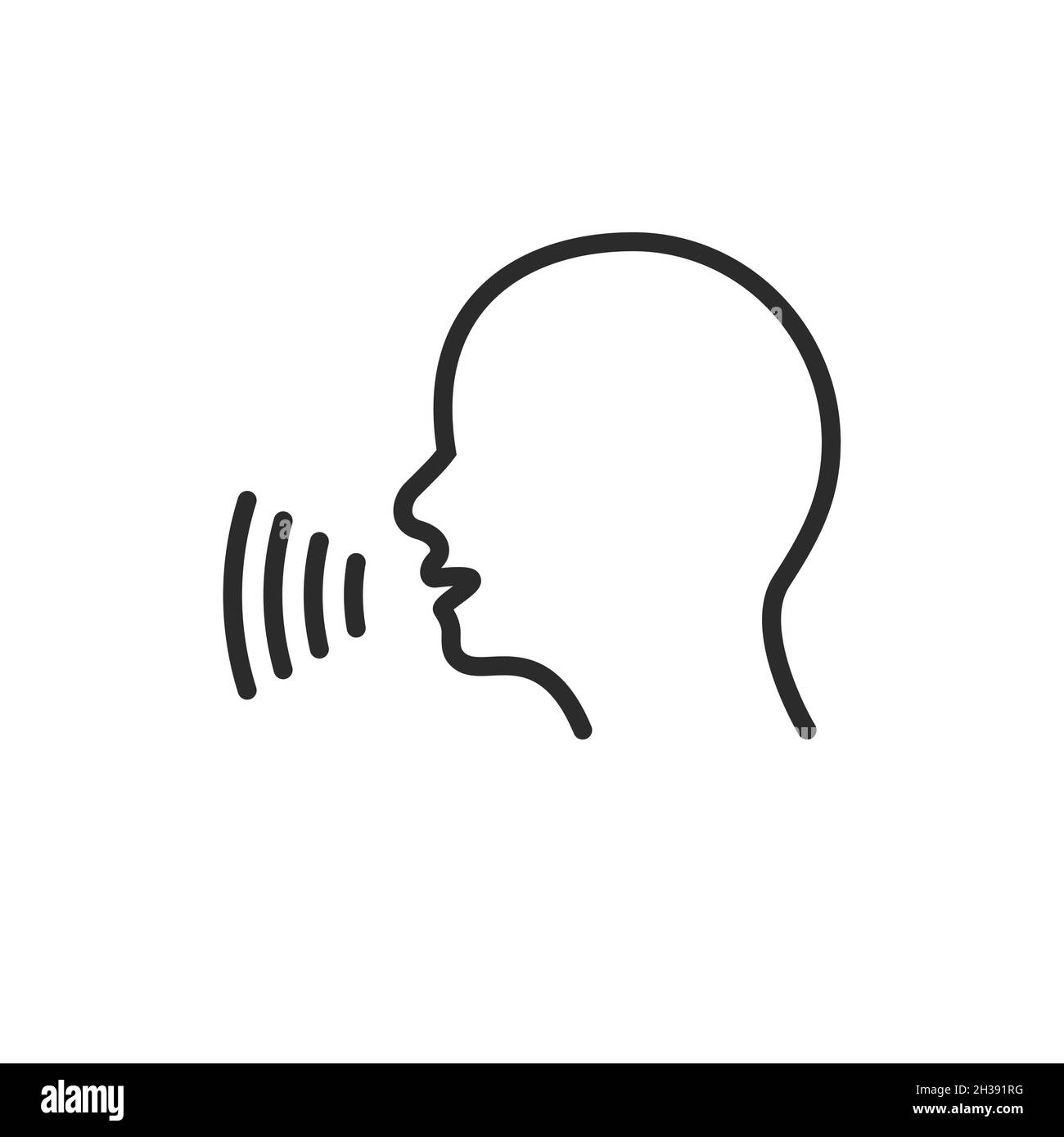 Speak Voice Vector Icon Person Talk Speech Wave Command Sound Control