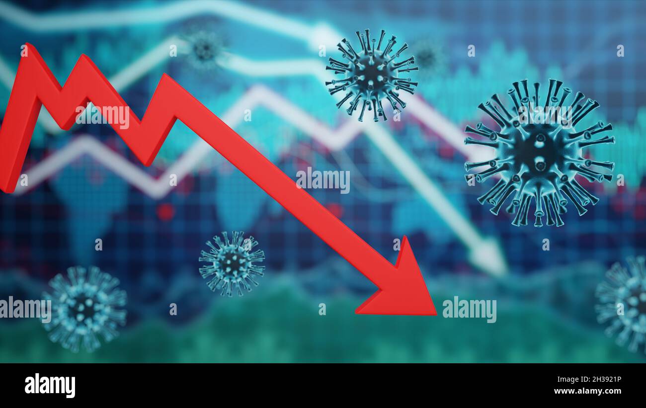 World economy and corona virus concept. The impact of coronavirus on ...