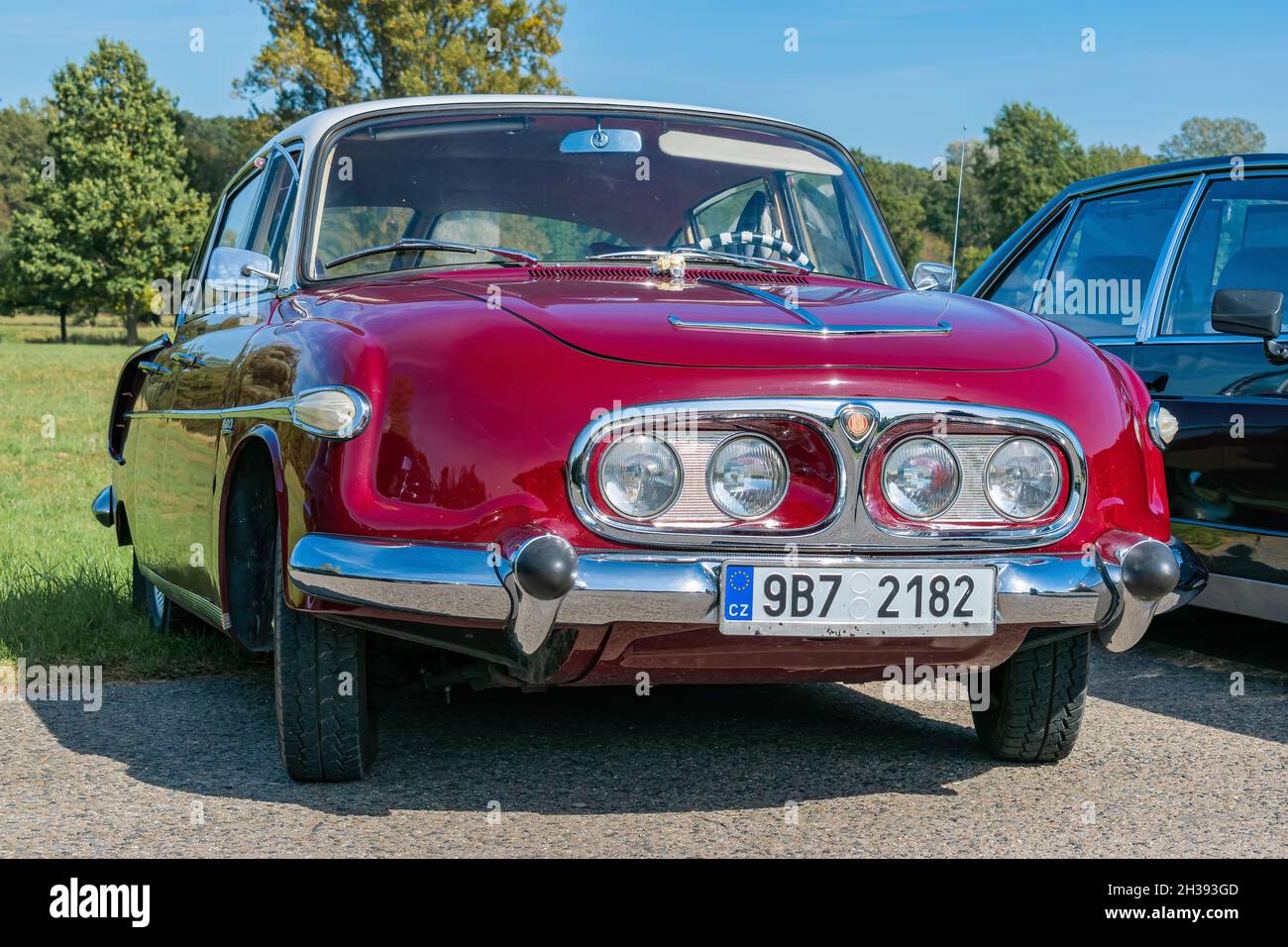 MIKULCICE, CZECH REPUBLIC - Oct 03, 2021: The historic Tatra 603. Legendary vehicle from the time of socialism of high-ranking persons. Stock Photo