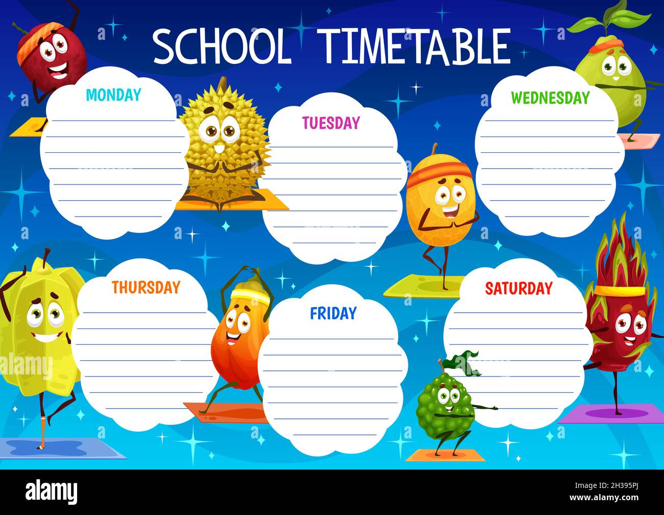 cartoon school calendar