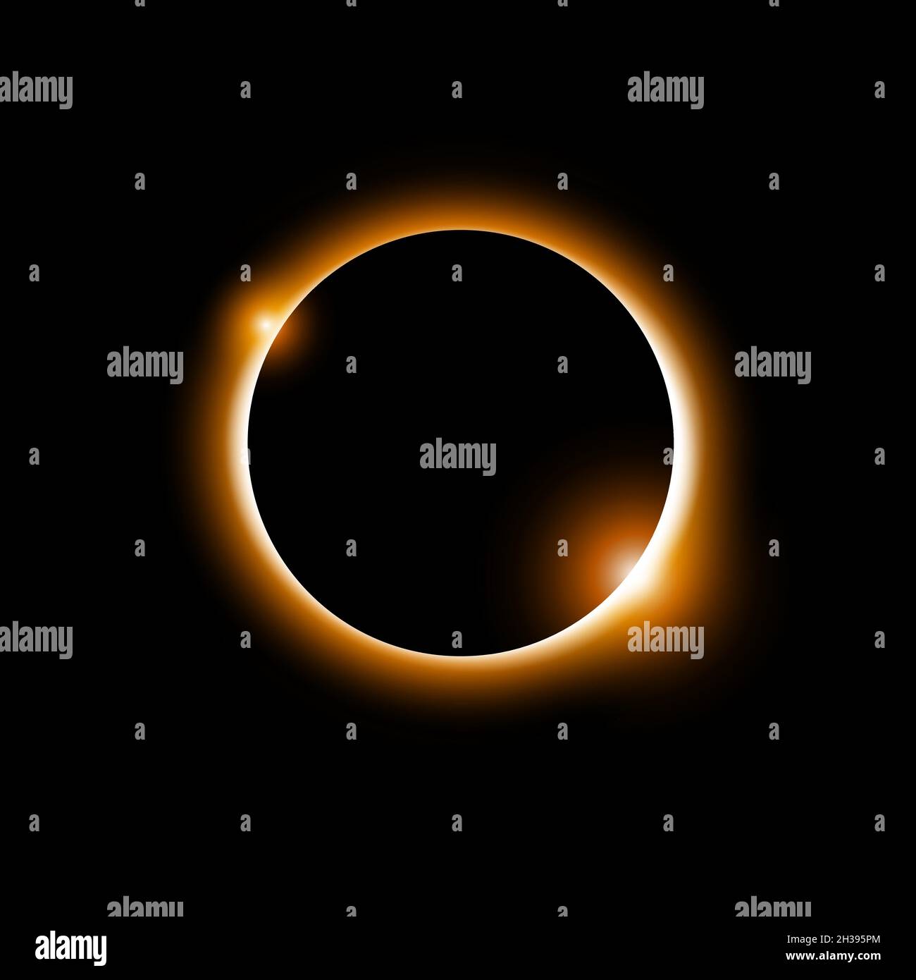 Solar eclipse vector total sun background. Moon eclipse glow in space