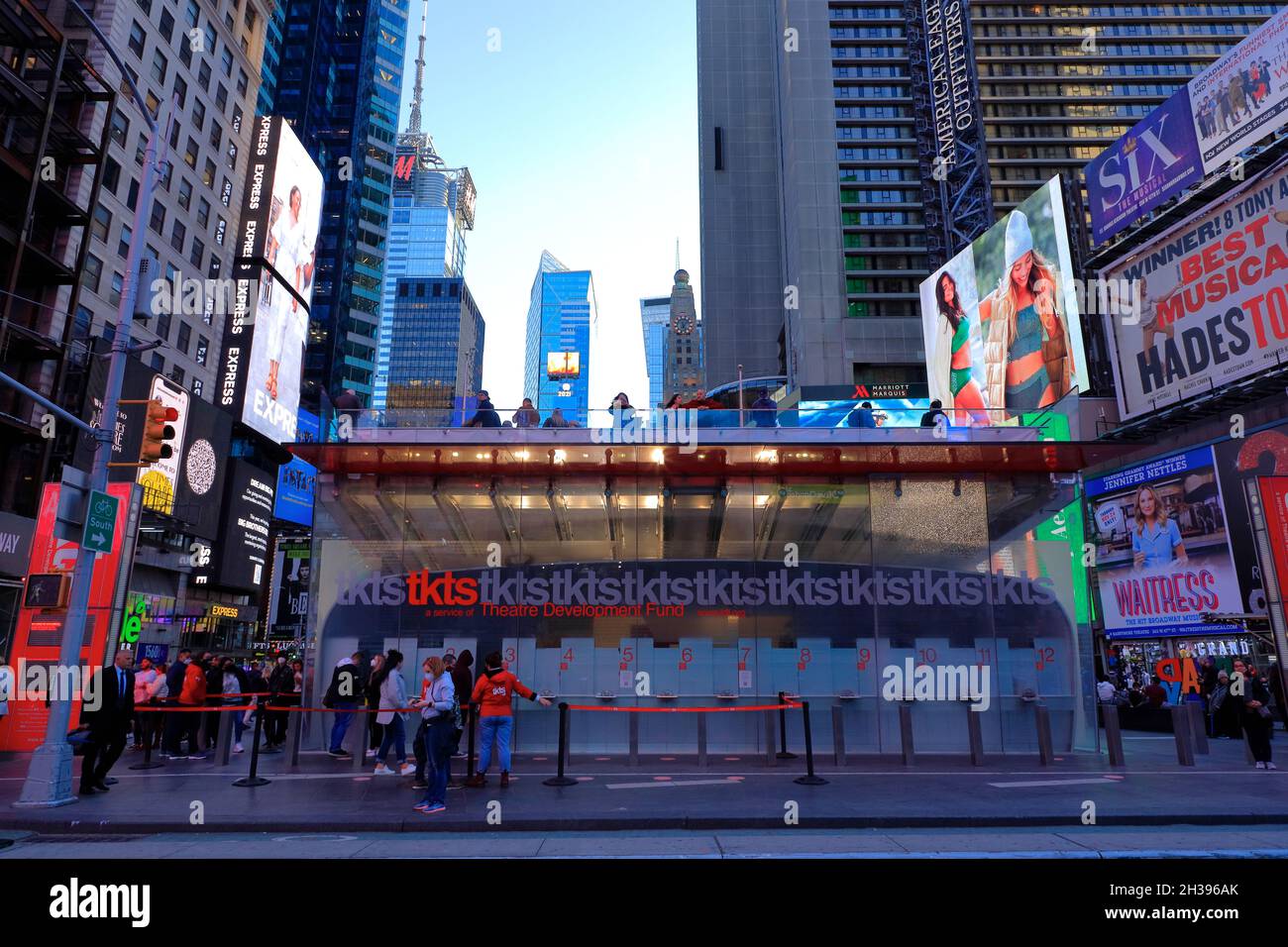 Tkts booth in Times Square.Midtown Manhattan.New York City.USA Stock Photo Alamy