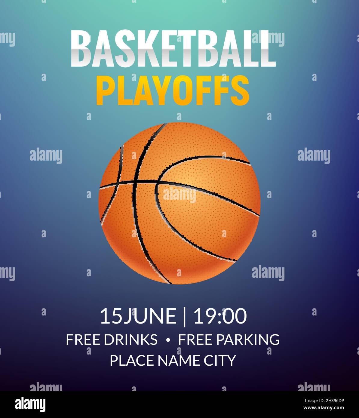 Basketball vector tournament background. Basketball court arena game