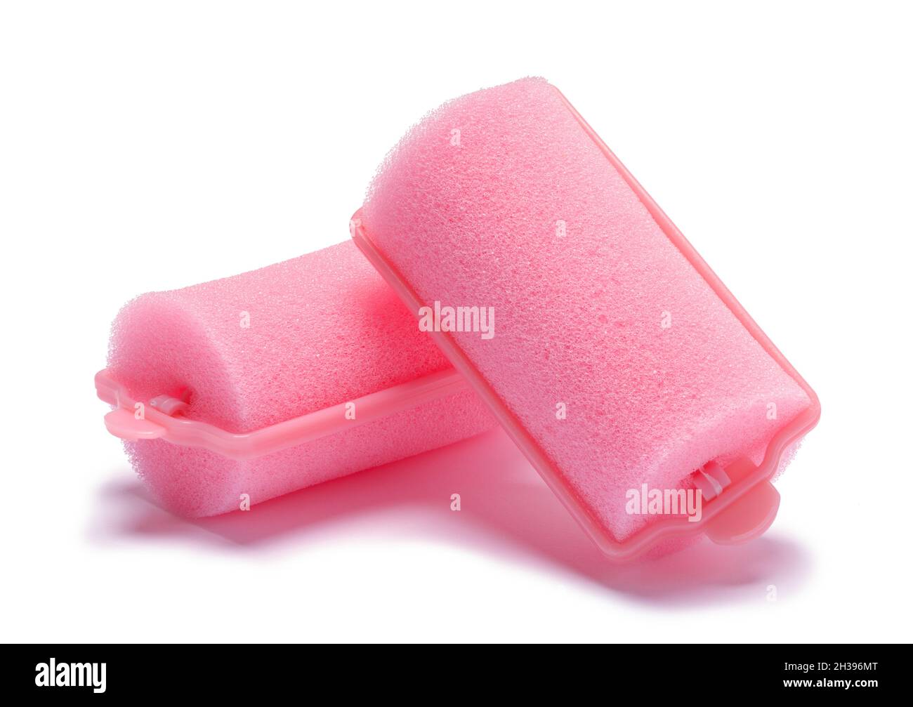 Pink foam curlers hot sale