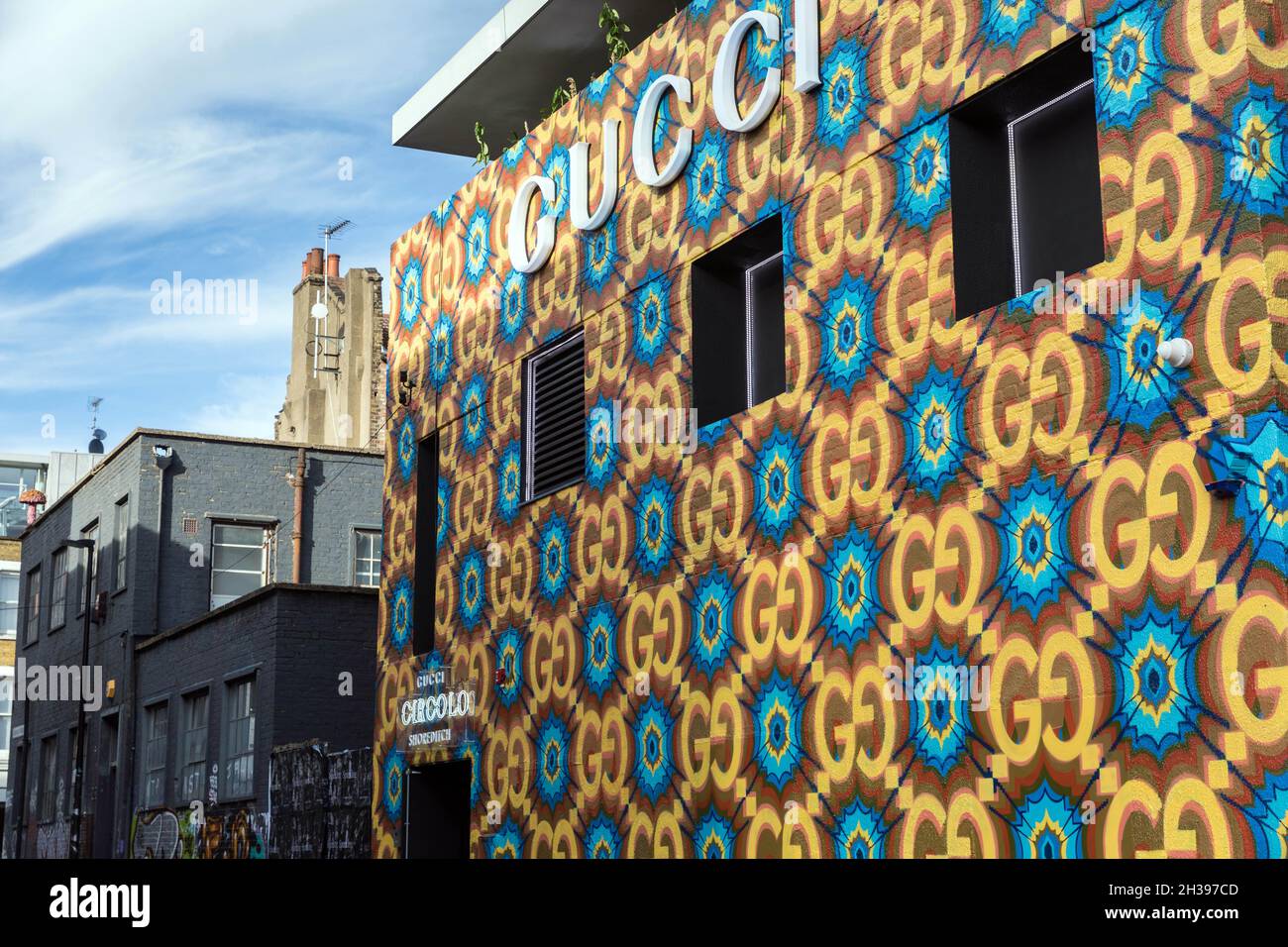 A building in Shoreditch, east London. Photo: Bob Smith Photography Stock Photo