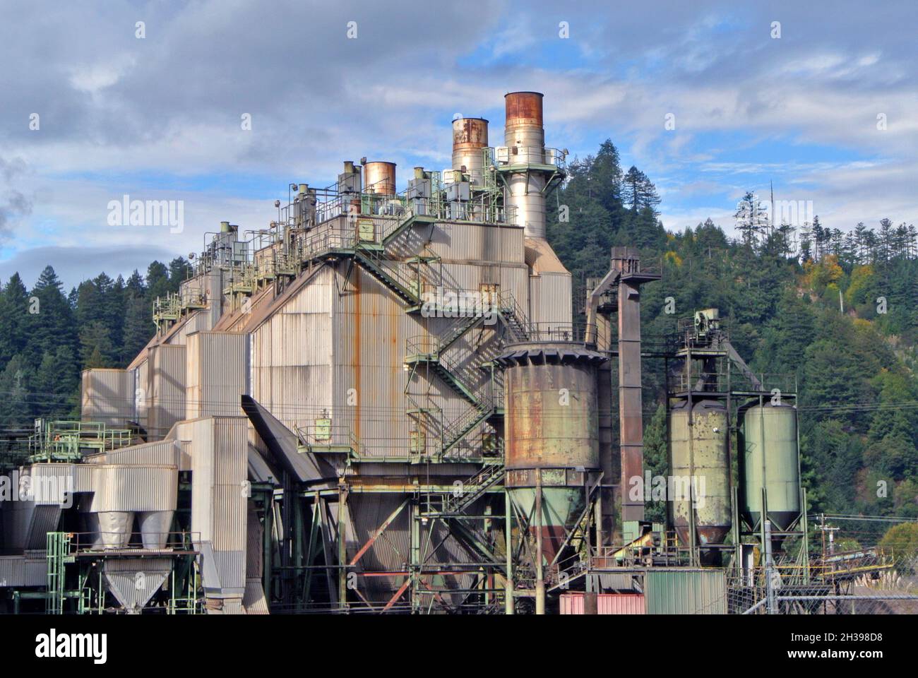 northern california historic scotia company lumber town in Humbolt County usa Stock Photo