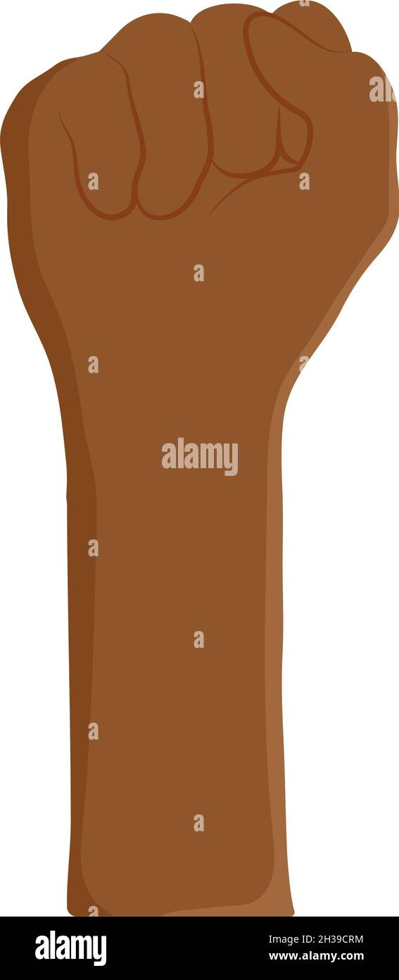 brown fist hand on white background Stock Vector Image & Art - Alamy