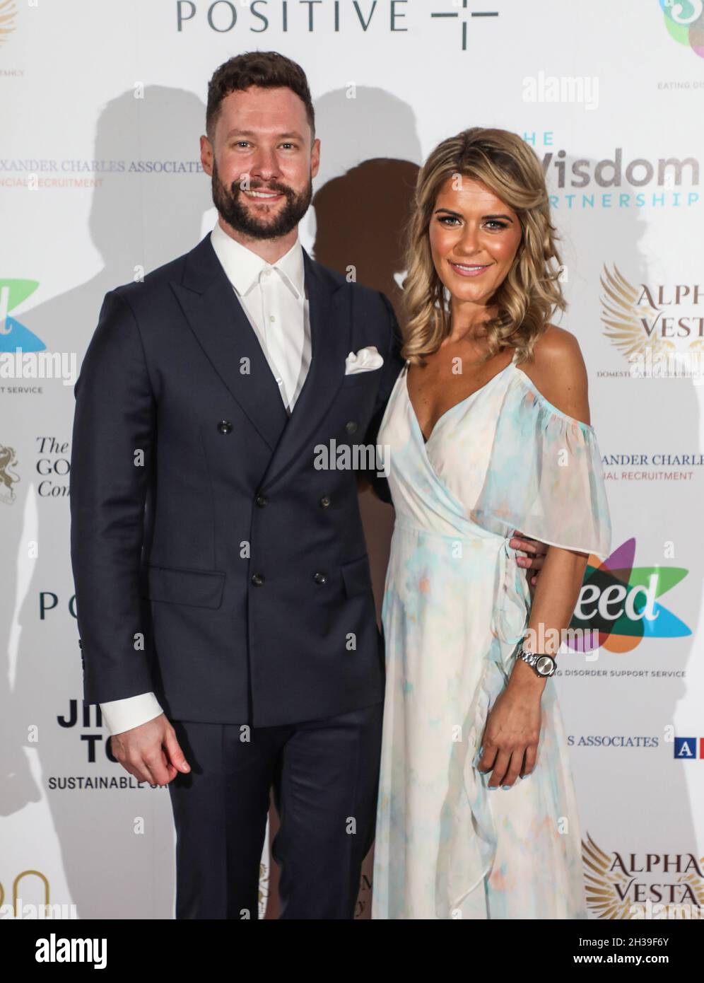 London, UK. 26th Oct, 2021. Calum Scott (left) and Gemma Oaten (right